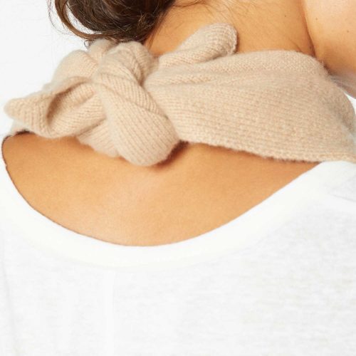 Cashmere Neck Square LUX0003 camel 2