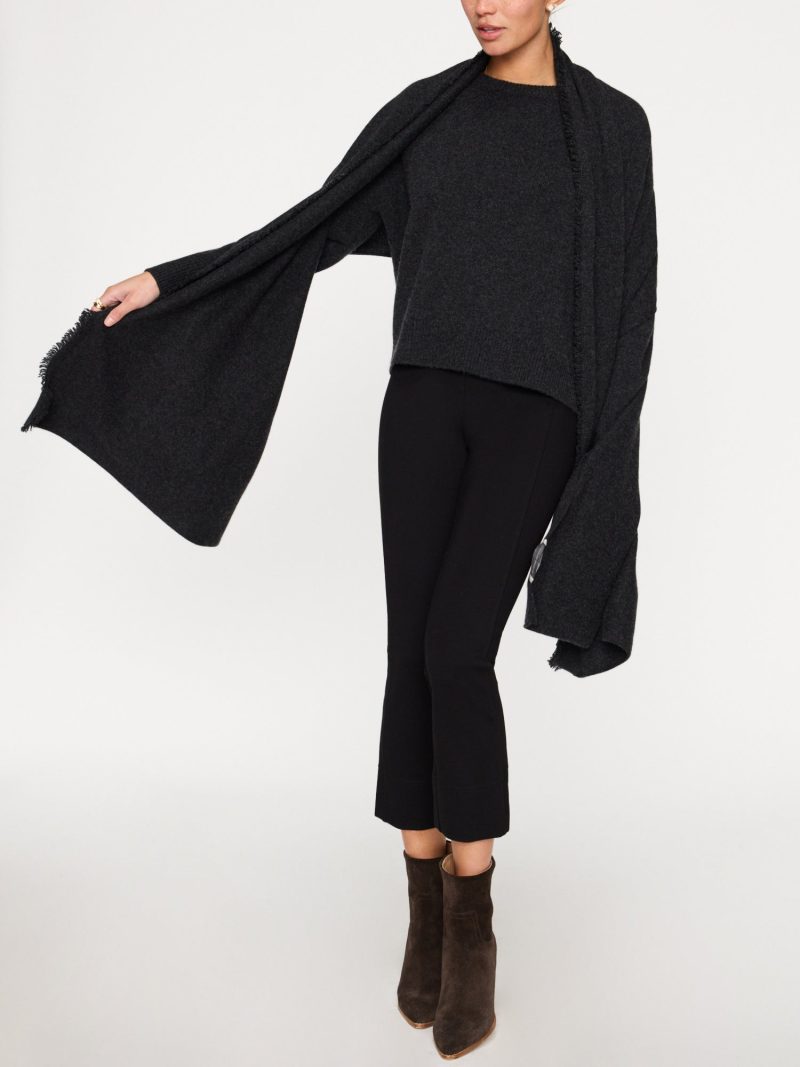 Cashmere Wrap Dk Charcoal Melange 3