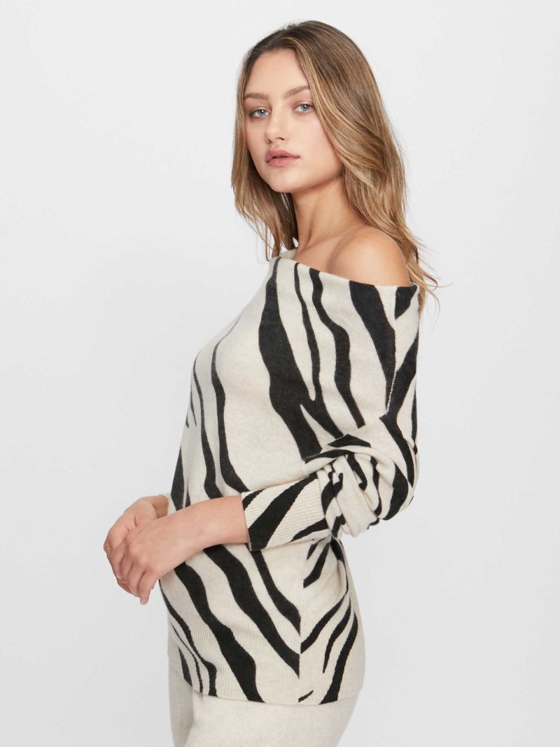 DEL 1 LORI PRINTED OFF SHOULDER LUXP3016 ZEBRA PRINT 2