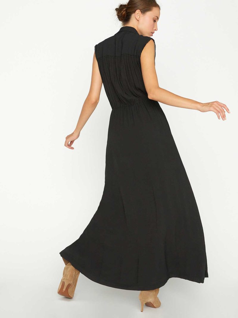 DEL 3 DEL 3 MADSEN MAXI SLEEVELESS DRESS CRM3618 BLACK ONYX DEL 3 MADSEN MAXI SLEEVELESS DRESS CRM3618 BLACK ONYX 3