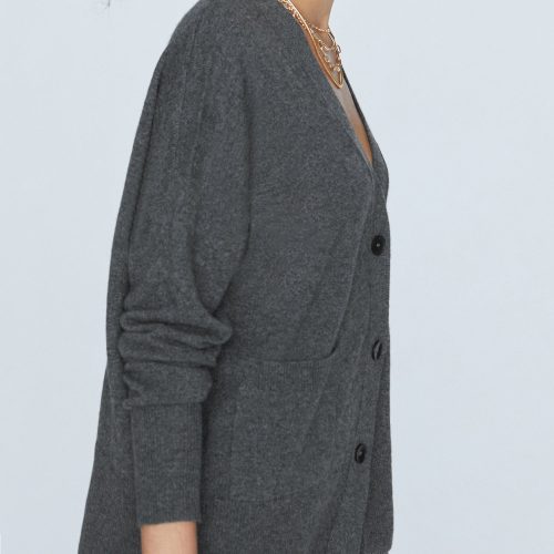 Del. 2 Halo Cardigan 26WC3526 Charcoal Melange 2