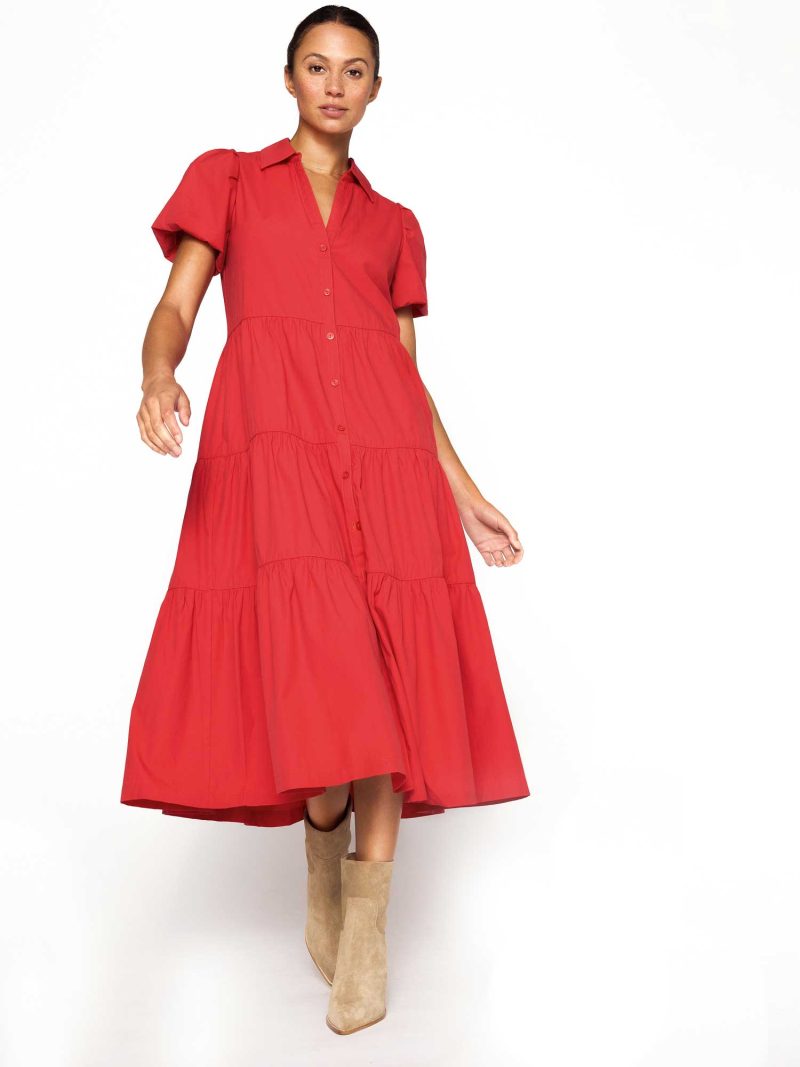 Havana Dress JCP3622 Carmine Red 1