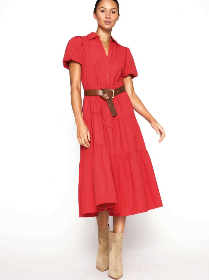 Havana Dress JCP3622 Carmine Red 4