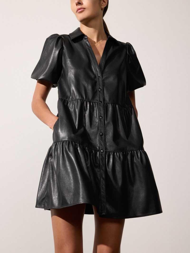 HavanaVeganLeatherMiniDress BlackOnyx TPU4033 01