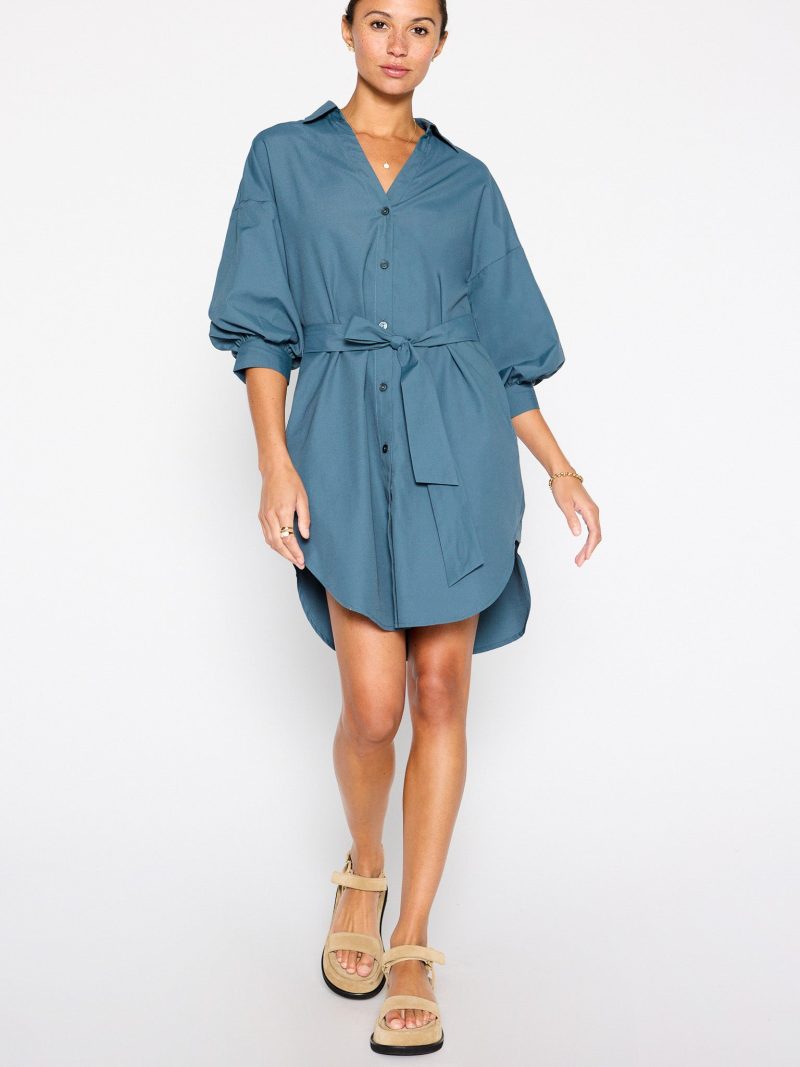 KateBeltedShirtDress JCP4040 Ocean 1