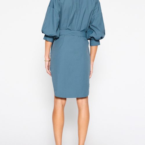 KateBeltedShirtDress JCP4040 Ocean 4