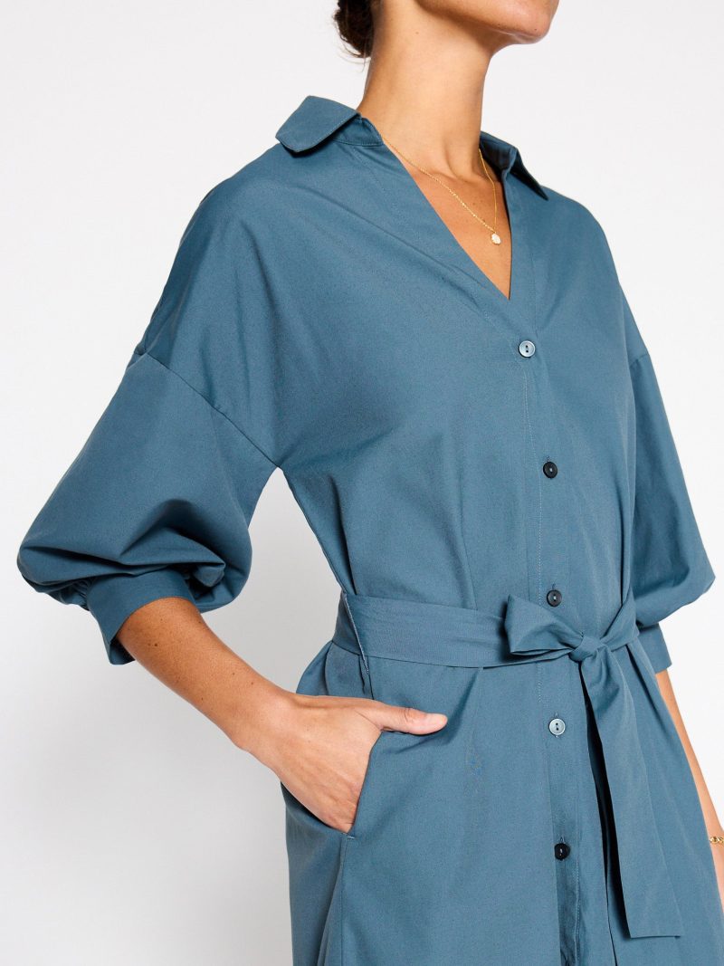 KateBeltedShirtDress JCP4040 Ocean 5