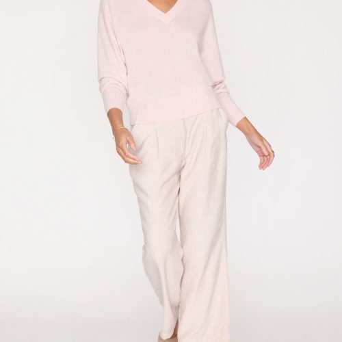 Leia Vee Sweater LUX4201 Rose Quartz 1025