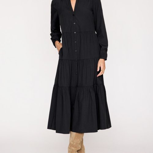 Long Sleeve Havana Dress JCP3993 Black Onyx 0294