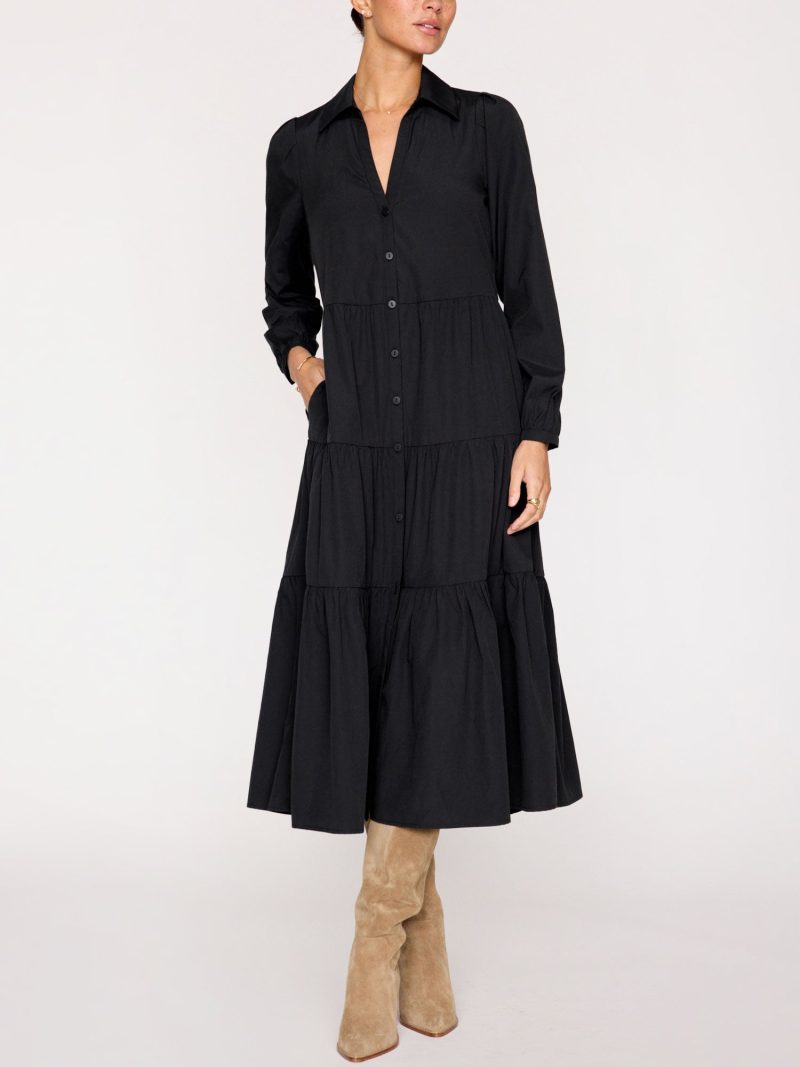 Long Sleeve Havana Dress JCP3993 Black