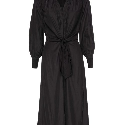 MADSEN MIDI SHIRT DRESS BLACK