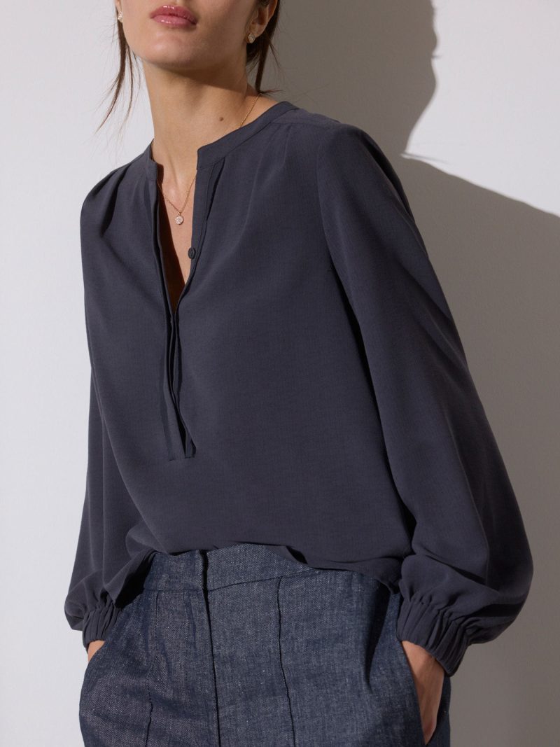 Phoebe Blouse Slate 1