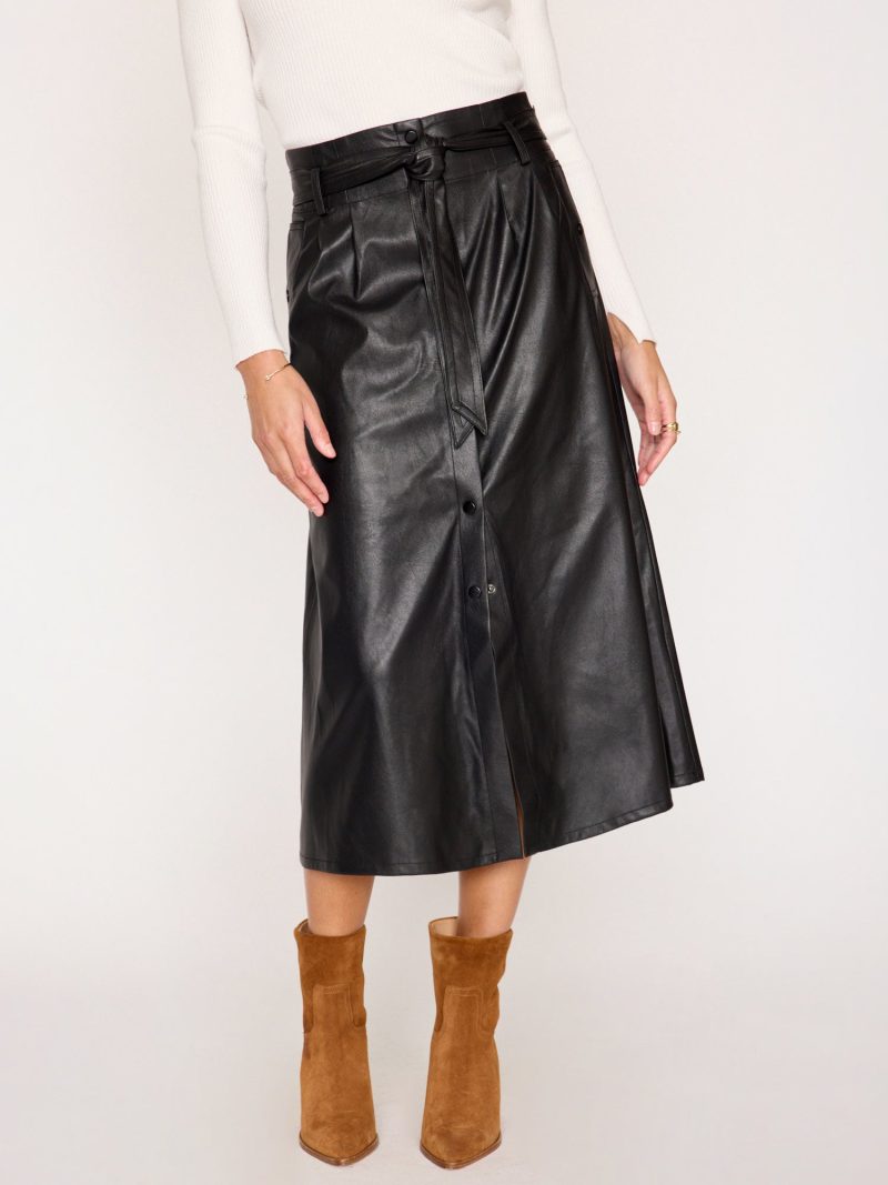 Tegan Belted Skirt Black 2987