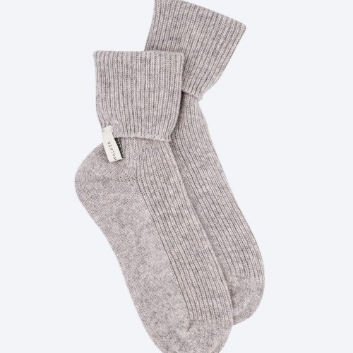 ribbed socks heather grey