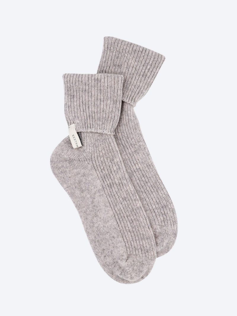 ribbed socks heather grey